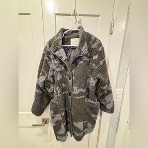 American Eagle Outfitters Charcoal Fleece Jacket